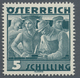 Delcampe - Österreich: 1934, Freimarken "Trachten", 5 Sch. "Städtische Arbeit", Sechs Gezähnte Buchdruck-Probed - Ungebraucht