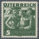 Österreich: 1934, Freimarken "Trachten", 5 Sch. "Städtische Arbeit", Vier Gezähnte Offsetdruck-Probe - Unused Stamps