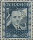 Österreich: 1936, 10 S Dollfuß Im Seltenen "Breitformat" Postfrisch In Unsignierter Prachterhaltung, - Ungebraucht