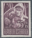 Österreich: 1947, Kriegsgefangene, Komplette Serie Von Sechs Werten Je Als Probedruck In Abweichende - Ungebraucht