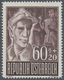 Delcampe - Österreich: 1947, Kriegsgefangene, Komplette Serie Von Sechs Werten Je Als Probedruck In Abweichende - Nuevos