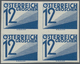 Delcampe - Österreich - Portomarken: 1925, Ziffern 1 Gr. Bis 60 Gr., 13 Werte Je In Ungezähnten 4er-Blocks, Pos - Portomarken