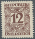 Österreich - Portomarken: 1949/1957, Ziffern, Vier Essays Einer Nicht Realisierten Zeichnung Mit Wer - Impuestos