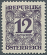 Österreich - Portomarken: 1949/1957, Ziffern, 12 Gr. Schwarzviolett, Essay Einer Nicht Realisierten - Impuestos