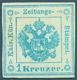 Österreich - Zeitungsstempelmarken: 1859, 1 Kreuzer Hellblau, Type I (sogenanntes "Provisorium"), Re - Periódicos