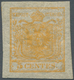 Österreich - Lombardei Und Venetien: 1850, 5 C Orange, Ungebrauchtes Ausnahme-Exemplar Mit Vollem Or - Lombardy-Venetia