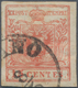 Österreich - Lombardei Und Venetien: Mailänder Postfälschung 15 C Rot, Type II, Farbfrisch Und Rings - Lombardy-Venetia