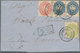 Österreichische Post In Der Levante: 1864, 3 So Grün, 5 So Rosa Und 2 X 10 So Blau Als 3-Farben-Vorl - Levant Autrichien