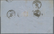 Österreichische Post In Der Levante: 1870/1872, 3 So Grün Und 2 X 10 So Blau, Zwei Faltbriefe Mit Id - Levante-Marken