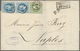 Österreichische Post In Der Levante: 1874, 3 So. Grün Und Senkrechtes Paar 10 So. Blau, Attraktive F - Levante-Marken