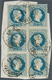Österreichische Post In Der Levante: 1867, 10 Sld. Feiner Druck Im Senkr. 6er-Block (1x Eckbug) Auf - Levant Autrichien