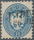 Österreich - Verwendung In Liechtenstein: 1863, 10 Kr. Blau Doppeladler Mit L2 VADUTZ, Kab.stück, Lt - Otros & Sin Clasificación