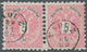 Österreich - Verwendung In Liechtenstein: 1883, 5 Kr. Rot Doppeladler Im Pra.paar, Gez. 9 1/2, Lt. F - Sonstige & Ohne Zuordnung