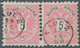 Österreich - Verwendung In Liechtenstein: 1883, 5 Kr. Rot Doppeladler Im Pra.paar, Gez. 9 1/2, Lt. F - Andere & Zonder Classificatie