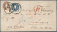 Österreich - Ganzsachen: 1864, Ganzsachenumschlag 25 Kr. Violett Mit Zusatzfrankatur 15 Kr. Blau Von - Andere & Zonder Classificatie