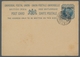 Aden: 1892 (approx.), Indian Postal Stationery Card 1 Anna On 1½ Anna Blue Cancelled With Seal Of Ap - Jemen