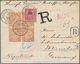 China: 1898, Coiling Dragon 5 C. Salmon, A Block Of Four Tied Bisected Bilingual "KIUKIANG 21 DEC 00 - Otros & Sin Clasificación