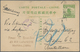 China - Ganzsachen: 1924: China 1c Junk Postal Stationery Card Cancelled Shanghai 9.3.1924 Sent To B - Postkaarten