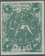 Iran: 1870, Baqeri Issue, 4ch. Bluish Green, Type II On Thin Paper, Natural Enclosure, Unused No Gum - Iran
