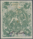 Iran: 1870, Baqeri Issue, 4ch. Bluish Green, Type II On Thin Paper, Natural Enclosure, Unused No Gum - Iran