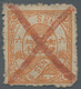 Japan: 1875, Freimarke 6 Sen Orange In Type II Mit Dem Extrem Seltenen Kontrollzeichen 22 Mit Roter - Sonstige & Ohne Zuordnung