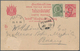 Malaiische Staaten - Kedah: 1904: Siamese Postal Stationery Card 4 Atts. Carmine (issued 1887) Used - Kedah