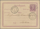 Niederländisch-Indien: 1881: Two Postal Stationery Cards 5c. Violet (Types I And II) Used To Batavia - Niederländisch-Indien