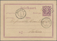 Niederländisch-Indien: 1881: Two Postal Stationery Cards 5c. Violet (Types I And II) Used To Batavia - Nederlands-Indië