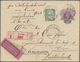 Niederländisch-Indien: 1908 Postal Stationery Envelope 17½ On 25c. Violet Used Registered With A.R. - Netherlands Indies