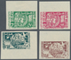 Syrien: 1955, 10th Anniversary Of United Nations, 4 Imperf. Proofs In Issued Design And Denomination - Siria