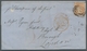 Victoria: 1855, Queen Victoria 6 Pence Orange Imperforated, In Fresh Color, Cut On The Left On Overs - Storia Postale