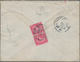 Ägypten - Ganzsachen: 1897, 5 M On 2 Pia Orange Postal Stationery Envelope, Uprated With 10 Stamps ( - Autres & Non Classés