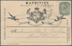 Mauritius: 1896/1897. Mauritius Inland Postcard With Queen Victoria 2c Green Cancelled Beau Bassin A - Mauricio (...-1967)