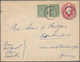 Mauritius: 1922. King George V 12c Carmine Envelope With Two 4c Added Cancelled Mauritius 26 DE 22 A - Mauricio (...-1967)