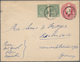 Mauritius: 1922. King George V 12c Carmine Envelope With Two 4c Added Cancelled Mauritius 26 DE 22 A - Maurice (...-1967)