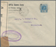 Mauritius: 1939 Censored Cover To Switzerland Franked By 1938 20c. Blue Tied By G.P.O. Mauritius '11 - Maurice (...-1967)
