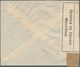 Mauritius: 1939 Censored Cover To Switzerland Franked By 1938 20c. Blue Tied By G.P.O. Mauritius '11 - Mauricio (...-1967)