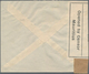 Mauritius: 1939 Censored Cover To Switzerland Franked By 1938 20c. Blue Tied By G.P.O. Mauritius '11 - Maurice (...-1967)