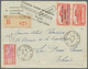 Reunion: 1937, "ROLAND GARROS" Flight, 50c. Red Vertical Pair Showing Variety "LOWER STAMP WITHOUT O - Autres & Non Classés