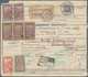 Tunesien - Paketmarken: 1925, 11.65fr. Rate On Parcel Despatch Form From "NABEUL 19.12.25" To Horgen - Tunesien (1956-...)