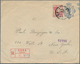 Curacao: 1917, 12 1/2 C Blue Postal Stationery Envelope, Uprated With 10 C Rose, Sent Registered Fro - Curazao, Antillas Holandesas, Aruba