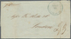 Mexiko: 1845, Folded Letter With Blue Cds "FRANCO SANTA ANNA DE TAMALIS MAYO 28" And Red BPO "TAMPIC - Mexico