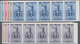 Venezuela: 1951, Coat Of Arms 'ANZOATEGUI‘ Airmail Stamps Complete Set Of Nine In Horiz. Strips Of F - Venezuela