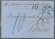 Vereinigte Staaten Von Amerika - Stampless Covers: 1863-1865, Two Horizontally Folded Stampless Lett - …-1845 Vorphilatelie