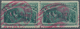 Vereinigte Staaten Von Amerika: 1893, 15 Cent Columbus, Horizontal Pair With Red NEW YORK Oval Cance - Otros & Sin Clasificación