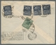 Ägäische Inseln: 1938, Rodi Landscape Edition 1,25 Lire Black With Two Coat Of Arm Issues 5 Lire Tie - Egeo