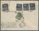 Ägäische Inseln: 1938, Rodi Landscape Edition 1,25 Lire Black With Two Coat Of Arm Issues 5 Lire Tie - Aegean