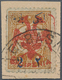 Albanien: 1913, 2 Pa On 5 Pa Yellow-ochre With Ovp "eagle" In Red, Cancelled With Part Of Cds ELBASA - Albanië