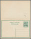 Albanien - Ganzsachen: 1914, "7.Mars" Handstamp On Complete Double Cards 5q. + 5q. Green And On 10q. - Albanie