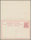 Delcampe - Albanien - Ganzsachen: 1914, "7.Mars" Handstamp On Complete Double Cards 5q. + 5q. Green And On 10q. - Albanië